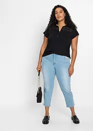 Maglia serafino in misto viscosa, bonprix