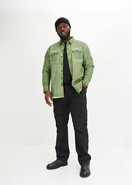 Camicia a maniche lunghe in puro cotone effetto lavato, bonprix