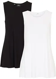 Top lungo in morbida viscosa (pacco da 2), bonprix