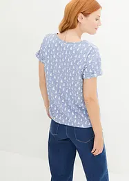 T-shirt fantasia con laccetto, bonprix