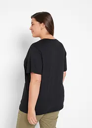 Maglia lunga e larga con scollo a V e maniche corte (pacco da 5), bonprix