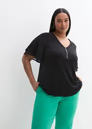 Maglia con maniche in chiffon, bonprix