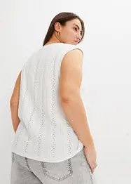 Top con ricami traforati, bonprix