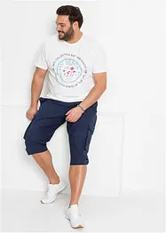 Bermuda cargo lunghi in fresco misto lino, regular fit, bonprix