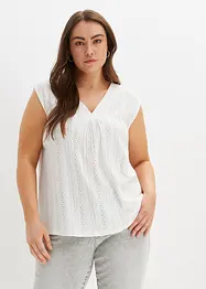 Top con ricami traforati, bonprix