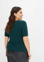 Maglia con effetto incrociato in misto viscosa, bonprix