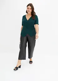 Maglia con effetto incrociato in misto viscosa, bonprix
