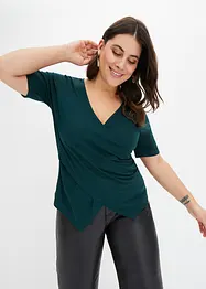 Maglia con effetto incrociato in misto viscosa, bonprix