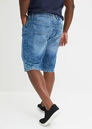 Bermuda elasticizzati in jeans leggero con elastico in vita, slim fit, bonprix