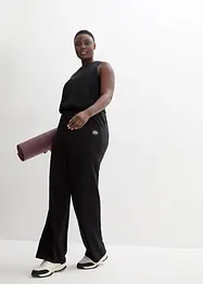 Tuta elegante morbidissima effetto neoprene a palazzo, ad asciugatura rapida, bonprix