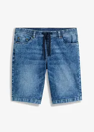 Bermuda elasticizzati in jeans leggero con elastico in vita, slim fit, bonprix