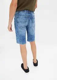 Bermuda elasticizzati in jeans leggero con elastico in vita, slim fit, bonprix