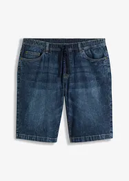 Bermuda elasticizzati in jeans leggero con elastico in vita, slim fit, bonprix
