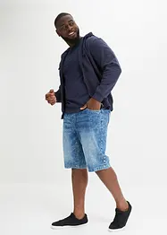 Bermuda elasticizzati in jeans leggero con elastico in vita, slim fit, bonprix