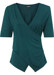Maglia con effetto incrociato in misto viscosa, bonprix