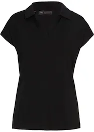 Maglia con colletto polo aperto, bonprix