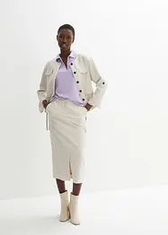 Maglia con colletto polo aperto, bonprix
