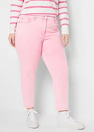 Pantaloni in twill cropped in look usato, bonprix