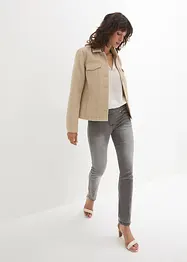 Jeans ultra elasticizzati con cinta comoda straight, vita media, bonprix