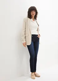 Jeans ultra elasticizzati con cinta comoda straight, vita media, bonprix