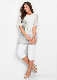 Pantaloni capri elasticizzati con elastico in vita, bonprix