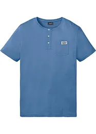Maglia serafino a maniche corte in puro cotone biologico, bonprix