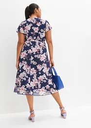 Abito midi in mesh fantasia, bonprix