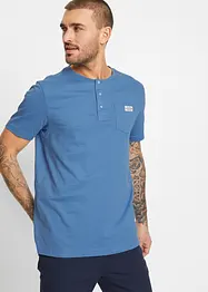 Maglia serafino a maniche corte in puro cotone biologico, bonprix