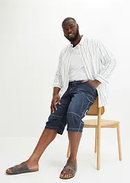 Bermuda cargo lunghi in jeans leggeri, relaxed fit, bonprix