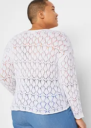 Maglione traforato oversize, bonprix