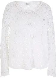 Maglione traforato oversize, bonprix