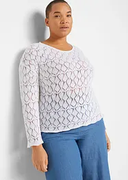 Maglione traforato oversize, bonprix