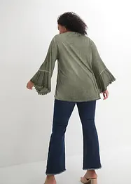 Maglia lunga con pizzo, bonprix