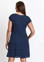 Miniabito a strati con accessorio decorativo, bonprix
