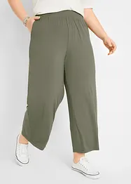 Pantaloni cropped in jersey di misto viscosa fluente, bonprix