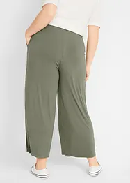 Pantaloni cropped in jersey di misto viscosa fluente, bonprix