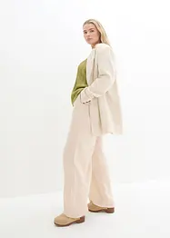 Blazer lungo in misto lino e viscosa, bonprix