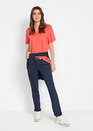 Maglia lunga e larga con scollo a V e maniche corte (pacco da 5), bonprix