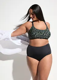 Slip per bikini a vita alta con sgambatura normale, bonprix