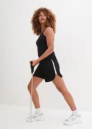 Pantaloni corti sportivi con righe a contrasto, bonprix