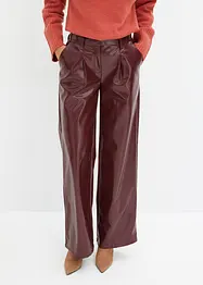 Pantaloni in similpelle, a vita alta, bonprix
