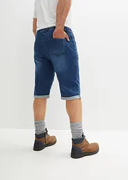 Bermuda in jeans elasticizzati con ricami, regular fit, bonprix