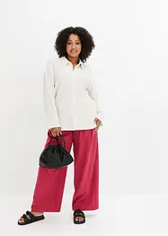 Pantaloni elasticizzati a palazzo con pinces, bonprix