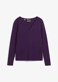 Maglione con scollatura ondulata, bonprix