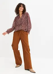 Pantaloni cargo fluenti, bonprix