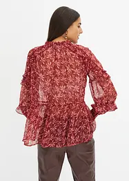 Blusa in chiffon con ruches, bonprix