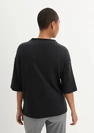 Maglia oversize in interlock con collo dritto, bonprix