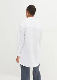 Camicia lunga a maniche lunghe con dettaglio attorcigliato in popeline, bonprix