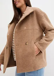 Caban oversize in simil lana, bonprix