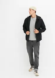 Softshell con cappuccio taglio bomber, bonprix